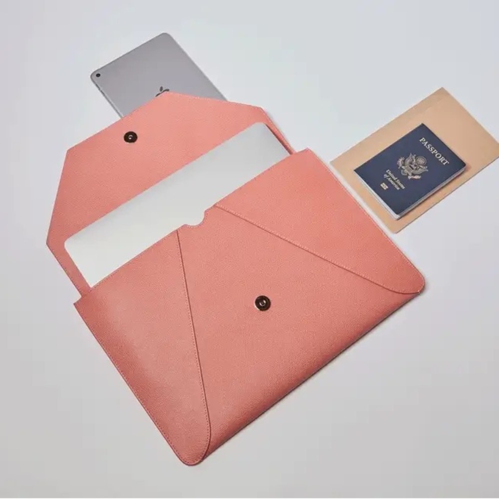 Senreve Blue Leather Clutch or Laptop Sleeve - Picture 6 of 6